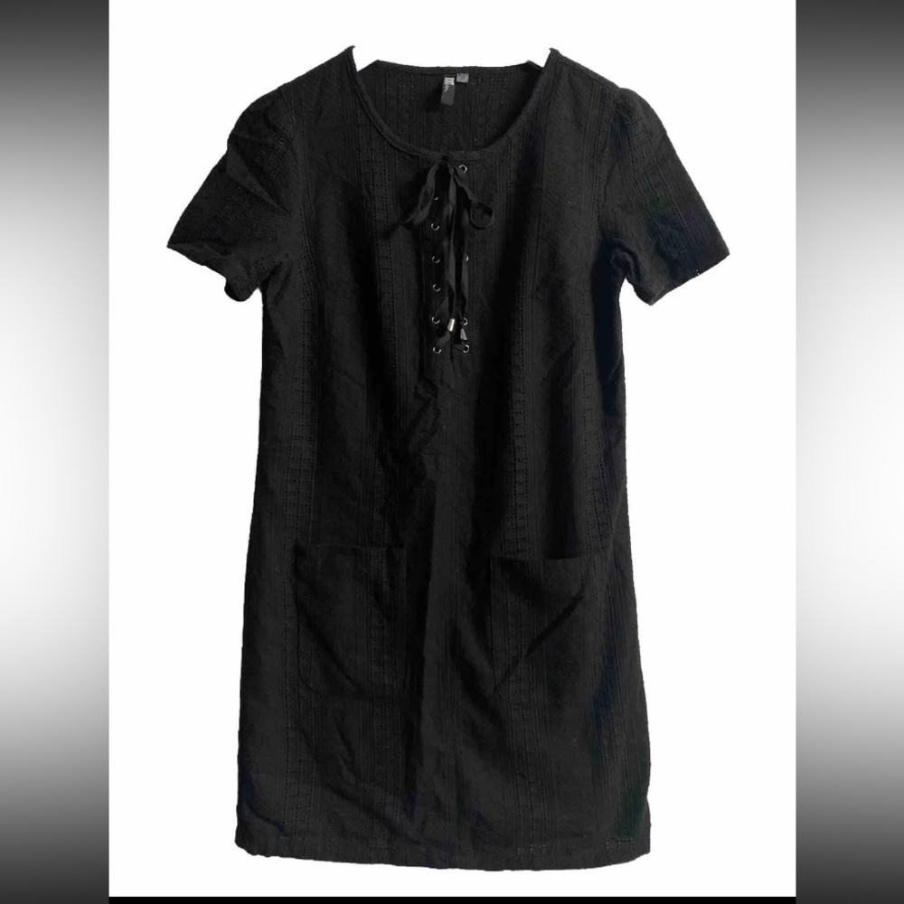 KUT from the Kloth Black Eyelet Mini Dress Size XS Lined